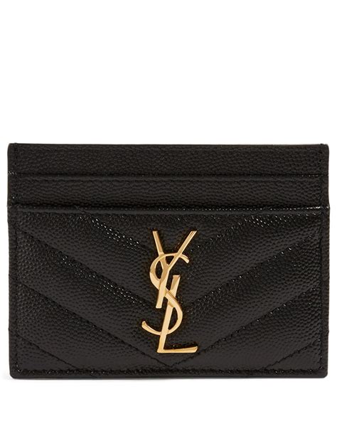 saint laurent monogram ysl matelasse leather card case|saint laurent card case.